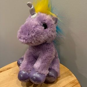 Aurora Electra UNICORN 12" Plush Sparkle Tales Purple Rainbow Stuffed Animal